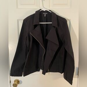 Eileen Fisher cotton notch collar jacket